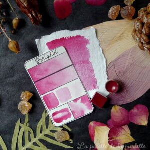 Swatch aquarelle artisanale rose Brighid